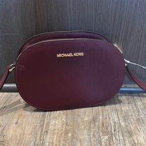 Michael Kors Red Crossbody Bag with Gold Hardware